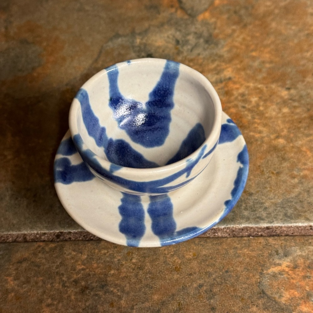 Whitefish Pottery Saucer and Mini Pot Excellent Condition 2003